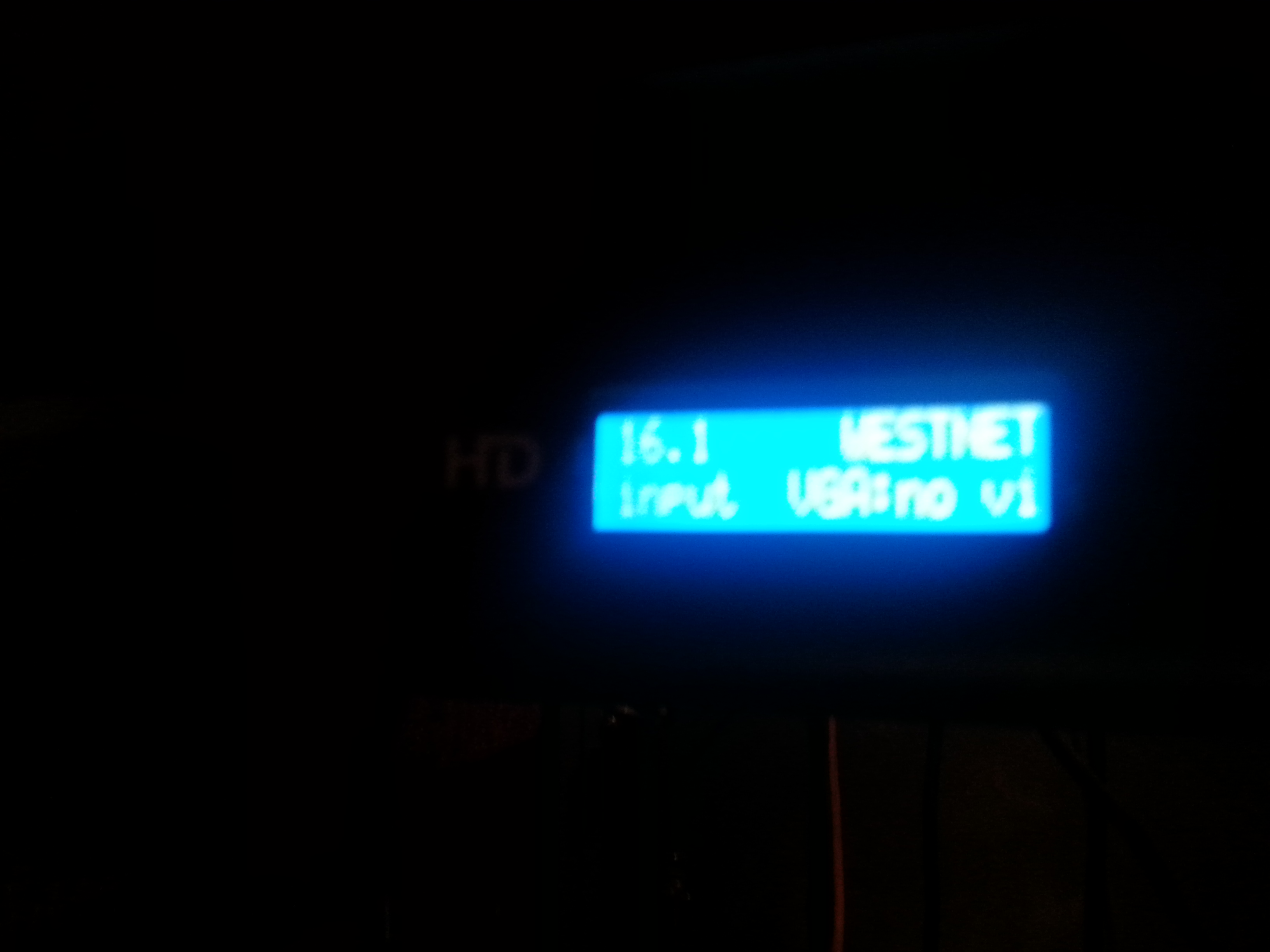 WestNet channel 16.1 broadcast display — WestNet News HD mobile transmitter, December 2014