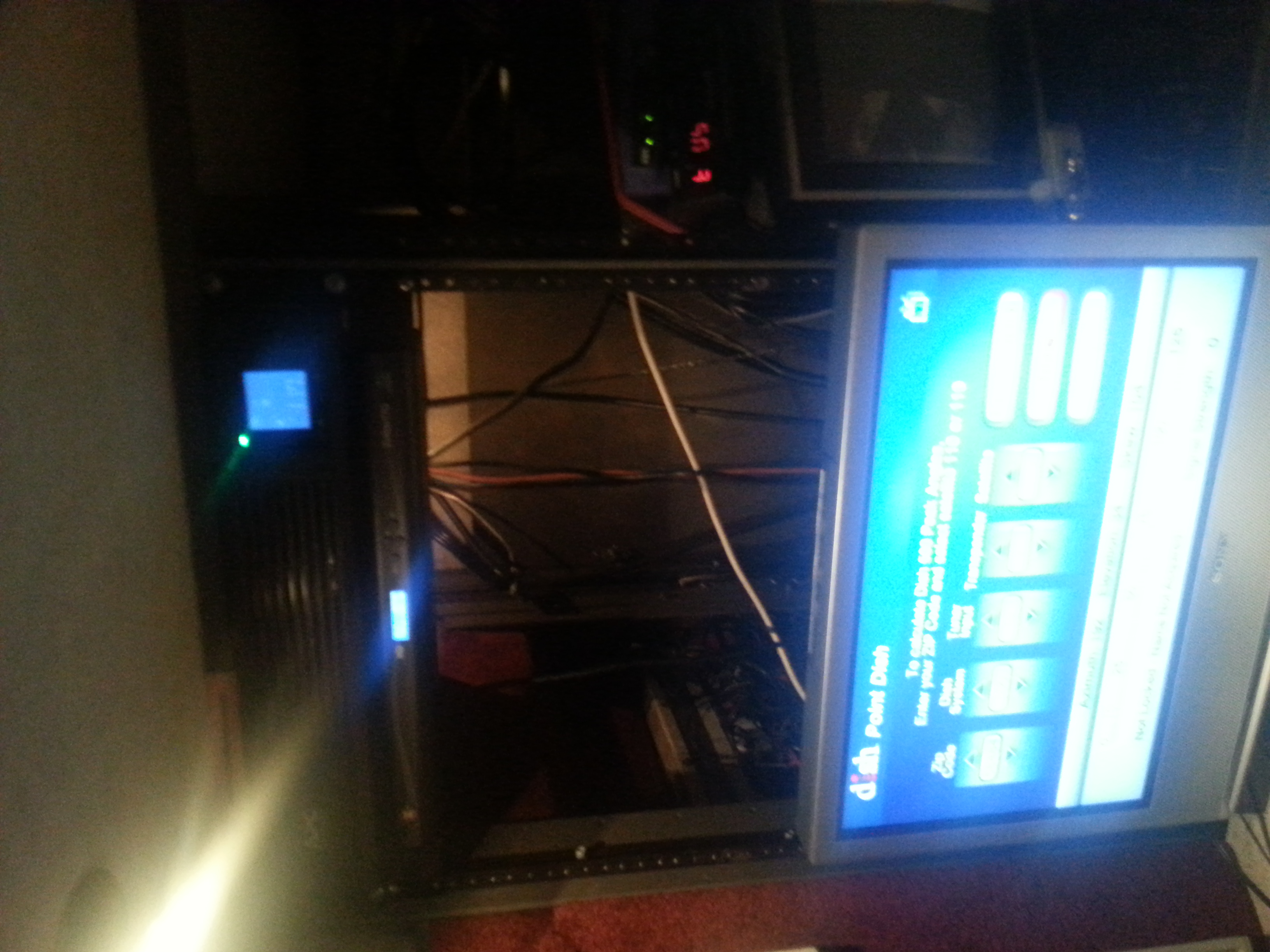 WestNet MHSV server rack and networking equipment interior, December 2014